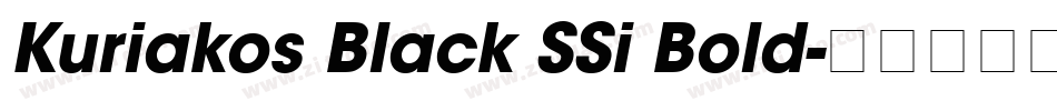 Kuriakos Black SSi Bold字体转换